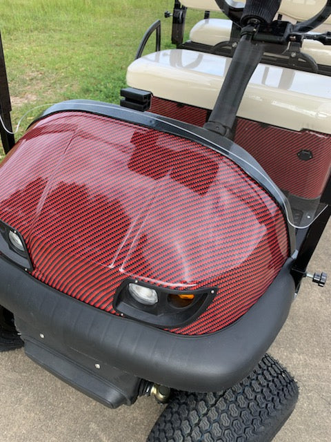 Red Carbon Fiber for Quickie Mini Golf Cart